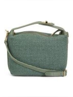 Anna Paola woven and leather bucket crossbody, NWT